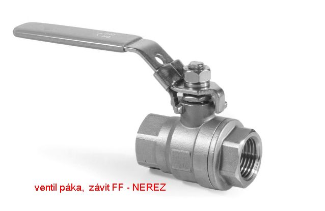 ventil NEREZ 1/2" AISI 316  PN70 FF s pákou